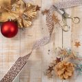 Decorative Leopard Print Ribbon Polyester 25mm x 18m | Floristik24.co.uk