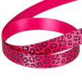 Dekorative Pink Leopard Print Ribbon Polyester 15mm x 18m | Floristik24.co.uk