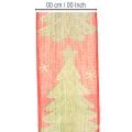 Christmas Ribbon with Tree and Stars Design, 40mm x 15m, Red and Gold | Floristik24.co.uk