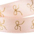 Pink Ribbon with Gold Bow