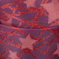 Organza Ribbon with Glitter Stars Purple 40mm x 15m for Christmas Decorations | Floristik24.co.uk