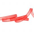 Floristik24 Decorative ribbon with dots red 7mm 20m