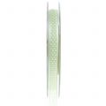 Floristik24 Decorative ribbon with dots light green 7mm L20m