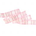 Floristik24 Gift ribbon for decoration check with wire edge Rosa 15mm L20m
