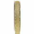 Floristik24 Decorative band gold with fringes 15mm 15m