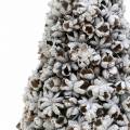 Floristik24 Decorative Christmas tree star anise white washed glitter 30cm