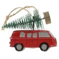 Floristik24 Tree decoration car with fir 6,5cm for hanging 4pcs