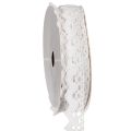 Floristik24 Decorative lace ribbon, fine cotton trim for handicrafts, 15mm wide, 10m long