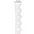 Decorative lace ribbon, fine cotton trim for handicrafts, 15mm wide, 10m long | Floristik24.co.uk
