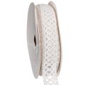 Floristik24 Cotton Lace Ribbon for Creative Decoration 18mm x 10m White