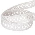 Cotton Lace Ribbon for Creative Decoration 18mm x 10m White | Floristik24.co.uk