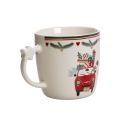 Ceramic Mug with Christmas Car and Gifts Design, 9cm, White | Floristik24.co.uk