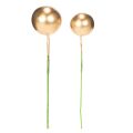 Floristik24 Golden Artificial Berries on Wire for Festive Arrangements 2 cm 48 pcs