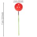 Artificial Red Berry Mini Christmas Balls on Wire 2cm 48 Pieces | Floristik24.co.uk