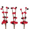 Floristik24 Artificial Red Berry Branches, 15cm, Set of 6