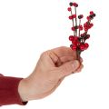 Artificial Red Berry Branches, 15cm, Set of 6 | Floristik24.co.uk