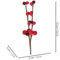 Artificial Red Berry Branches, 15cm, Set of 6 | Floristik24.co.uk