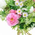Floristik24 Bellis wreath / checkerboard flower pink, white Ø30cm
