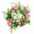 Floristik24 Bellis wreath / checkerboard flower pink, white Ø30cm