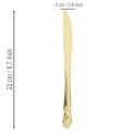 Gold-Colored Stainless Steel Cutlery Set, 16 Pieces, in Gift Box | Floristik24.co.uk