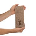 Felt Cutlery Pouches with Deer Design, 26cm, Brown, Set of 4 | Floristik24.co.uk
