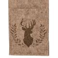 Felt Cutlery Pouches with Deer Design, 26cm, Brown, Set of 4 | Floristik24.co.uk