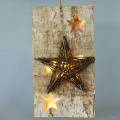 Floristik24 Christmas sign birch with LED star / batteries 40cm
