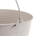 Floristik24 Tin bucket with groove pattern Ø18cm H17,5cm