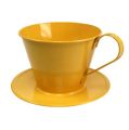 Floristik24 Deco cup yellow Ø16cm H11cm