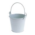 Floristik24 Tin bucket white Ø8cm H7cm 12p