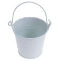 Floristik24 Tin bucket white Ø8cm H7cm 12p
