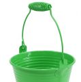Floristik24 Decorative bucket light green Ø11cm H9.5cm