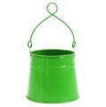 Floristik24 Tin bucket for planting green Ø9cm H9.5cm