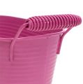 Floristik24 Tin bowl oval pink 19.5cm x 11cm x 9cm