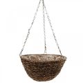 Floristik24 Flower basket brown hanging basket hanging basket plant basket Ø25cm