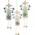 Floristik24 Flower fairy with tree legs, spring, little elves with flower, decoration hanger flower elf 3pcs