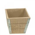 Floristik24 Flower box wooden planter shabby chic beige 12.5×14.5×14.5cm