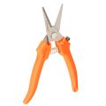 Floristik24 Precision Flower Pruning Shears with Orange Handle, Stainless Steel Blades, 19 cm