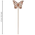 Flower plug metal rust butterfly decoration 10×7cm 3pcs | Floristik24.co.uk