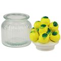 Floristik24 Candy jar with lid lemon cookie jar Ø11cm H19cm