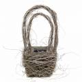 Floristik24 Decorative wicker basket with handle natural H36.5cm H45cm set of 2