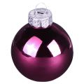 Christmas tree balls glass tree balls Berry Mix Ø5cm 24 pcs Berry Pink Beige cream shiny | Floristik24.co.uk