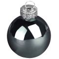 Christmas tree balls made of glass green mother of pearl grey Ø5cm 24 pcs | Floristik24.co.uk
