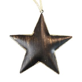 Floristik24 Christmas tree decoration decoration star metal black gold Ø15cm 3pcs