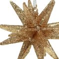 Floristik24 Christmas tree decorations glitter stars 7.5cm 8pcs gold