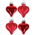 Floristik24 Christmas tree decorations hearts red 3cm 22p