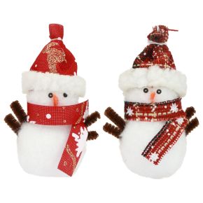 Floristik24 Christmas tree decorations snowman with hat H9cm 4pcs