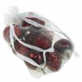Floristik24 Mini tree decoration mix autumn fruits and balls red, silver real glass 3.4–4.4cm 10pcs
