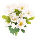 Floristik24 Artificial Christmas Rose Bouquet, 35cm, Set of 6, Pink and White