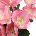 Floristik24 Bouquet Christmas Rose Pink 29cm 4pcs